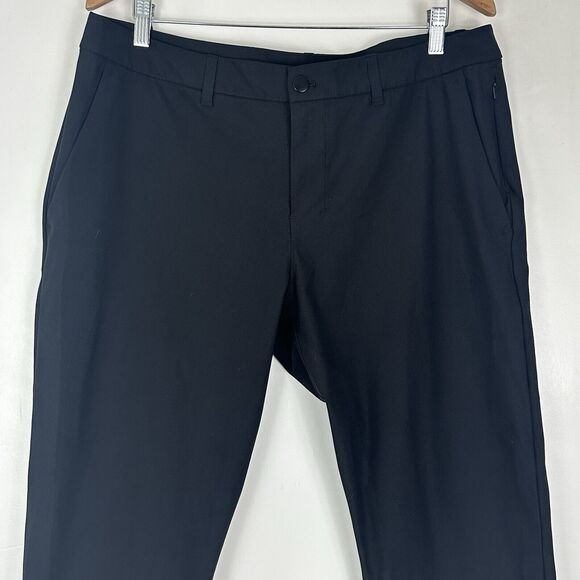 Lululemon Men's ABC Slim-Fit Trouser Pant Warpsterme Size 36X26 - LM5AQXS Black - Picture 2 of 12